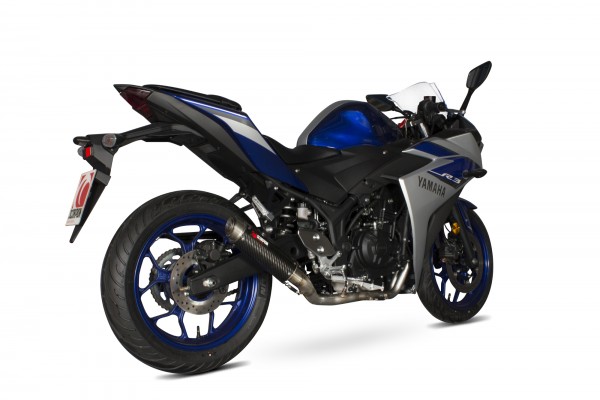 Scorpion RP-1 GP Komplettanlage für Yamaha YZF R 3 2015-2020 / YZF R 25 2014-2019 Motorräder