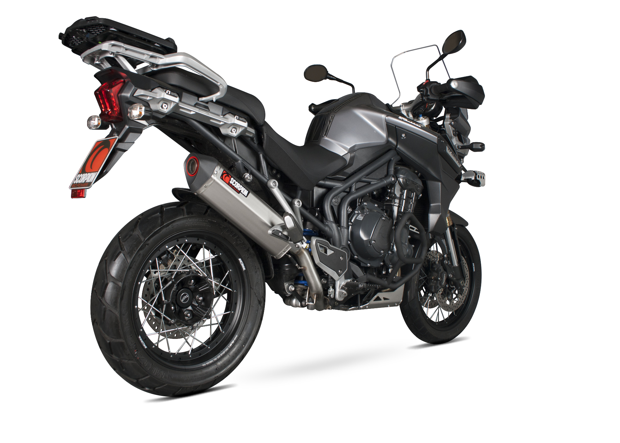 Scorpion Serket Parallel Auspuff fur Triumph Tiger 1200 Explorer 2012 2015 Motorrader