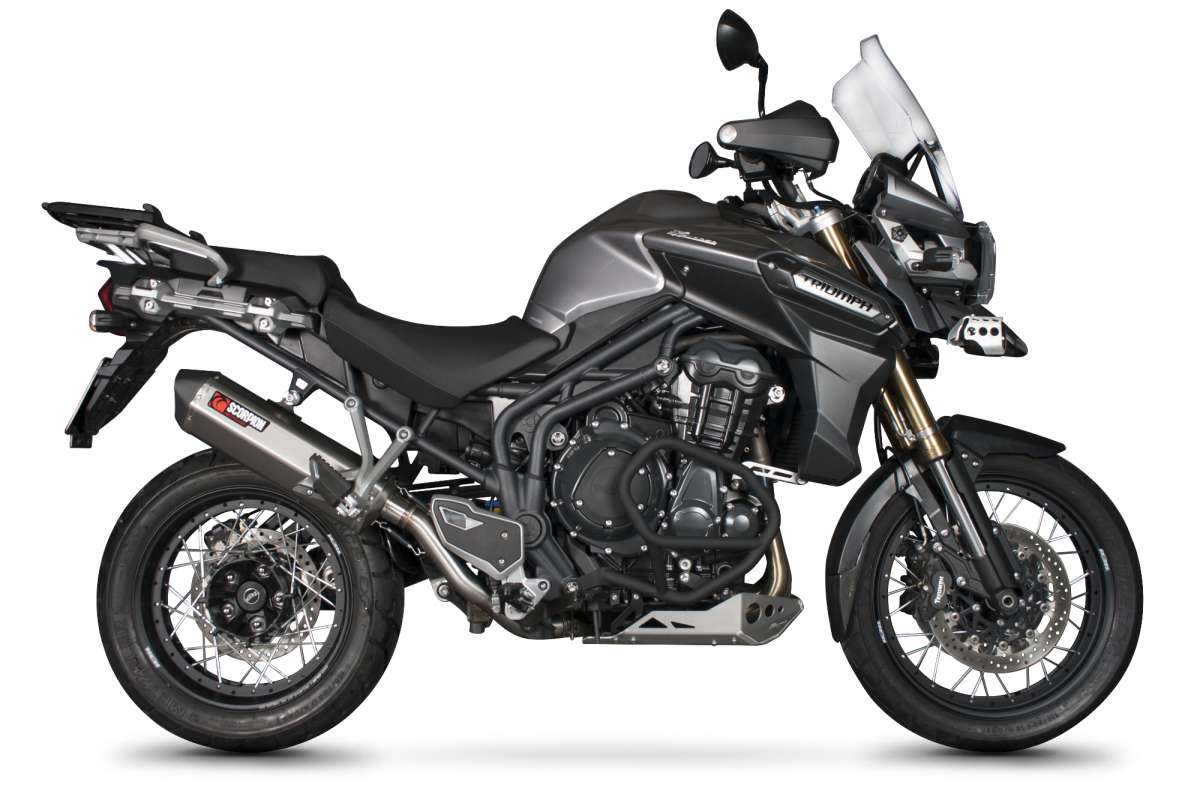 Scorpion Serket Parallel Endtopf fur dein Triumph Tiger 1200 Explorer 2012 2015 Motorrad Scorpion Exhausts ein Angebot von Hagen GmbH Motorsportzubehor Freizeittechnik