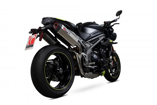 Scorpion Serket Parallel Auspuff mit EG-Betriebserlaubnis für Triumph Speed Triple 1050 R / S / RS 2018-2020 Motorrad